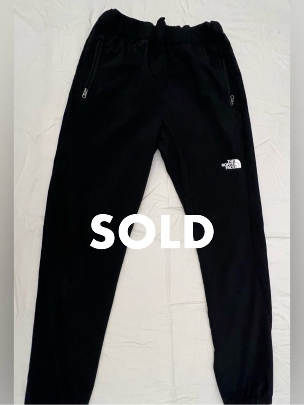 The North Face Black Elastic Waist Joggers with Logo Tag